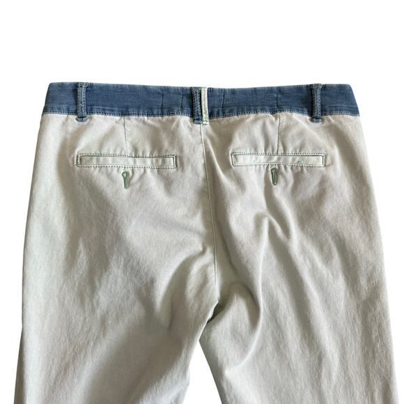 Anthropologie Pilcro & The Letterpress Hyphen Mint Blue Lace Leg Pants sz 27P - Picture 4 of 8